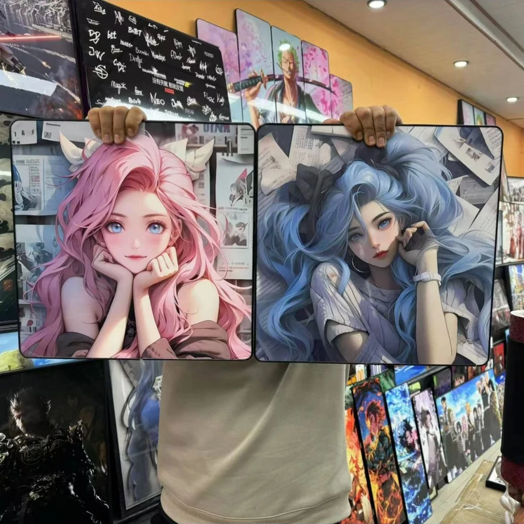 《PVC芬妮金克斯》英雄联盟芬妮1金克斯两联卧室电竞房挂画30*30*2