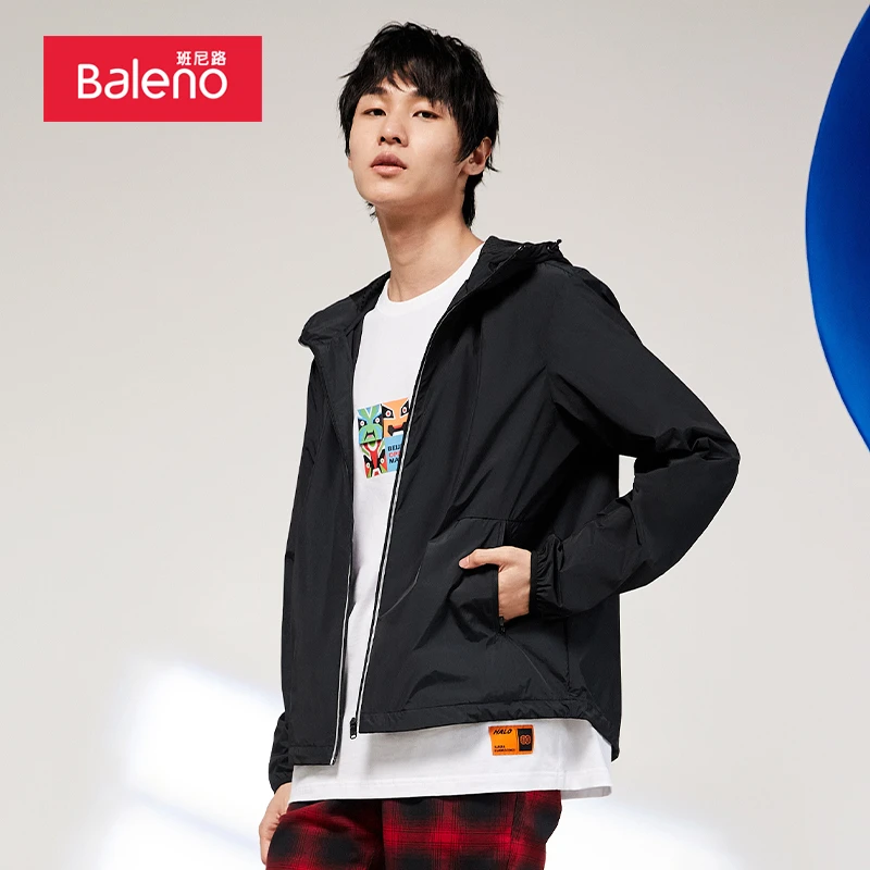 BALENO/班尼路秋季新款防风连帽外套百搭男长袖8821307M002