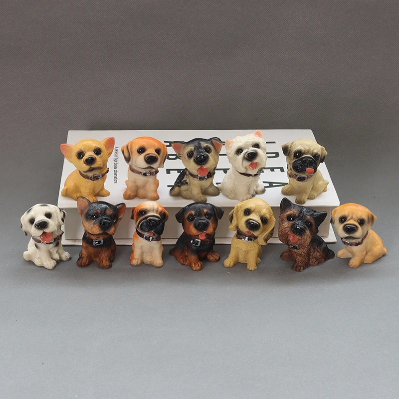 可爱迷你12名犬仿真小狗摆件玄关桌面车载装饰公仔生日礼物伴手礼