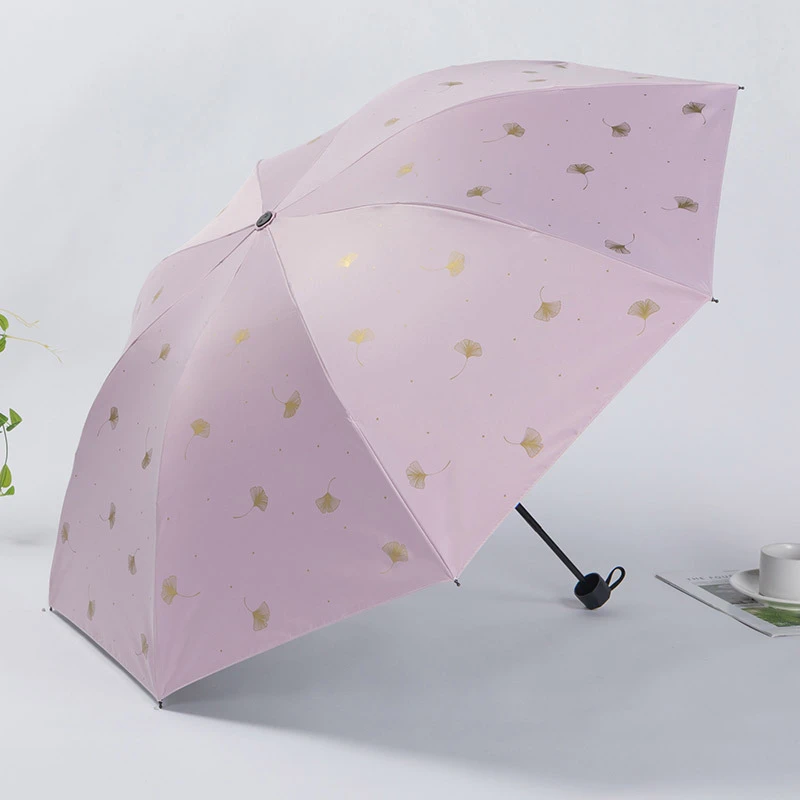 手动雨伞黑胶加大防紫外线遮阳挡雨晴雨两用三折便携小新雨伞学生