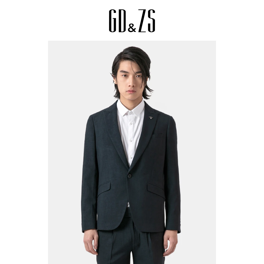 GDZS格度佐致品牌男装-春夏男士藏青色高级西服套装NBABA3108