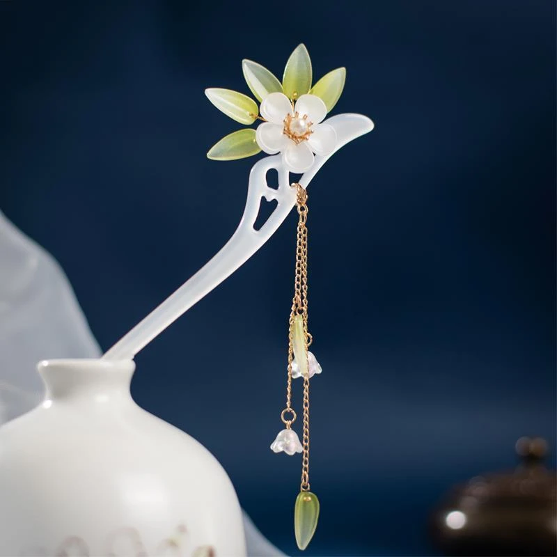 特价   汉服旗袍配饰步摇丸子头醋酸饰品简约现代夏天