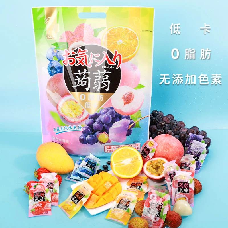 巧遇心蒟蒻果冻低卡0脂肪散装果冻1680g/包QYXZXX005