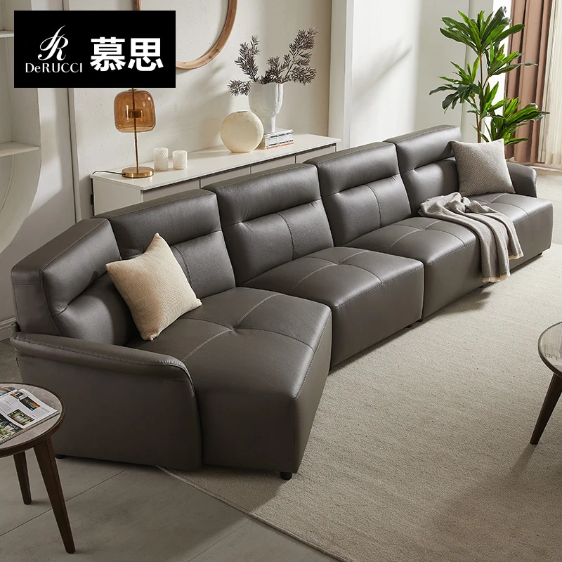 慕思集团旗下艾慕真皮沙发头层牛皮意式轻奢现代简约落地款109