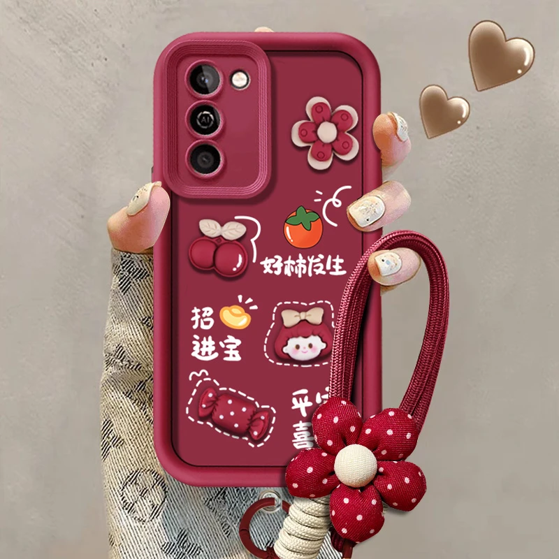 适用于三星S21手机壳好柿发生平安喜乐秋冬新款天眼阶梯