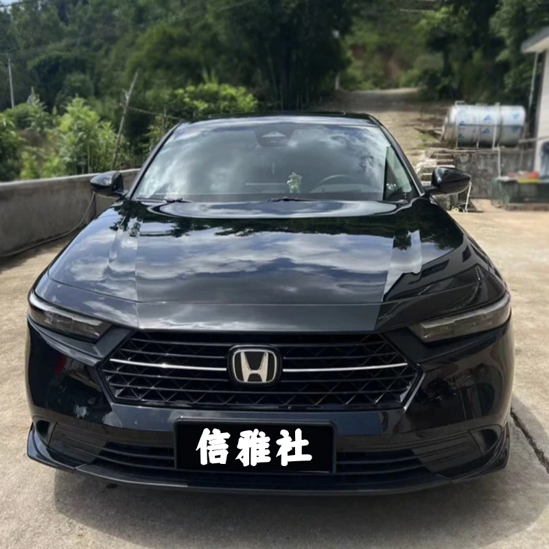 十一代雅阁前脸改装银色亮条装饰黑拼银中网外观汽车用品不留胶条