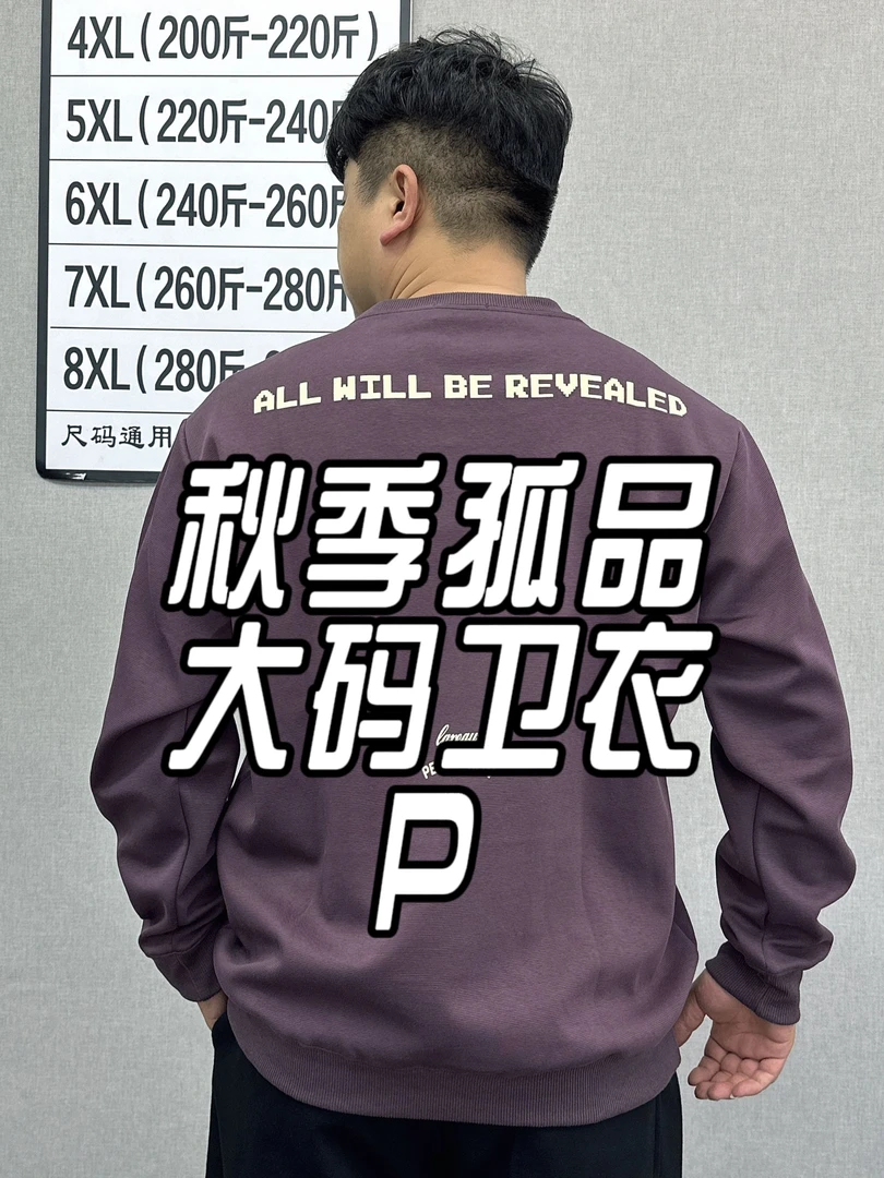 【孤品断码卫衣】卫衣不分颜色样式加肥加大休闲宽松圆领大码