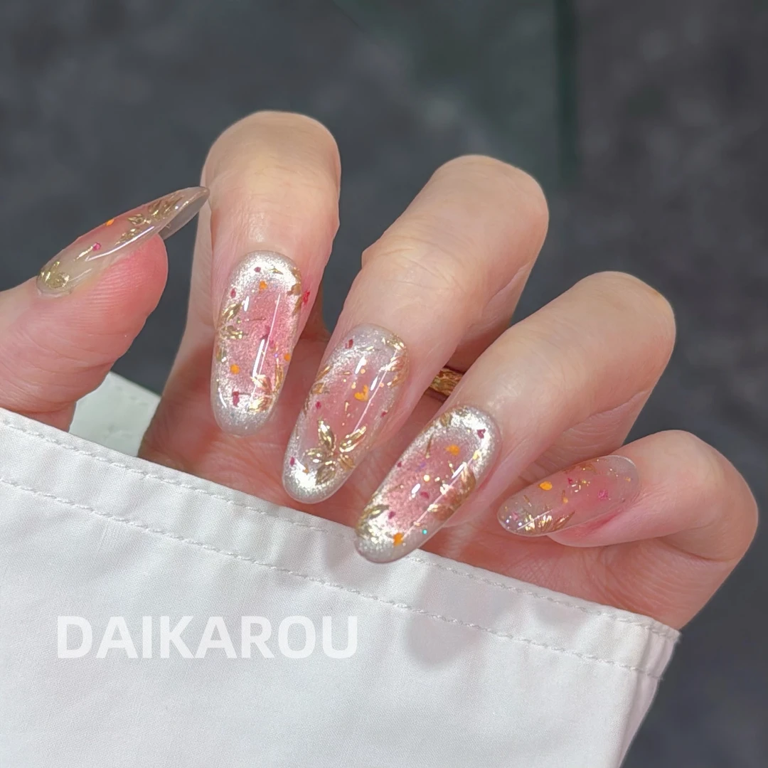 落花计划 黛卡柔 预售 新甲型 此度 短椭圆 中椭圆手工穿戴甲10片