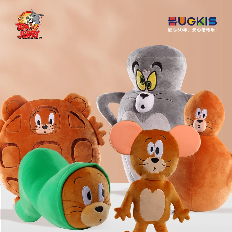 HUGKIS华纳正版猫和老鼠毛绒公仔猫咪汤姆猫杰瑞玩偶经典搞笑抱枕