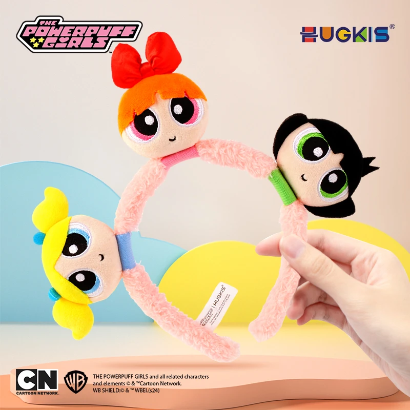 HUGKIS飞天小女警毛绒发箍可爱头箍发卡女洗脸专用网红化妆束发带