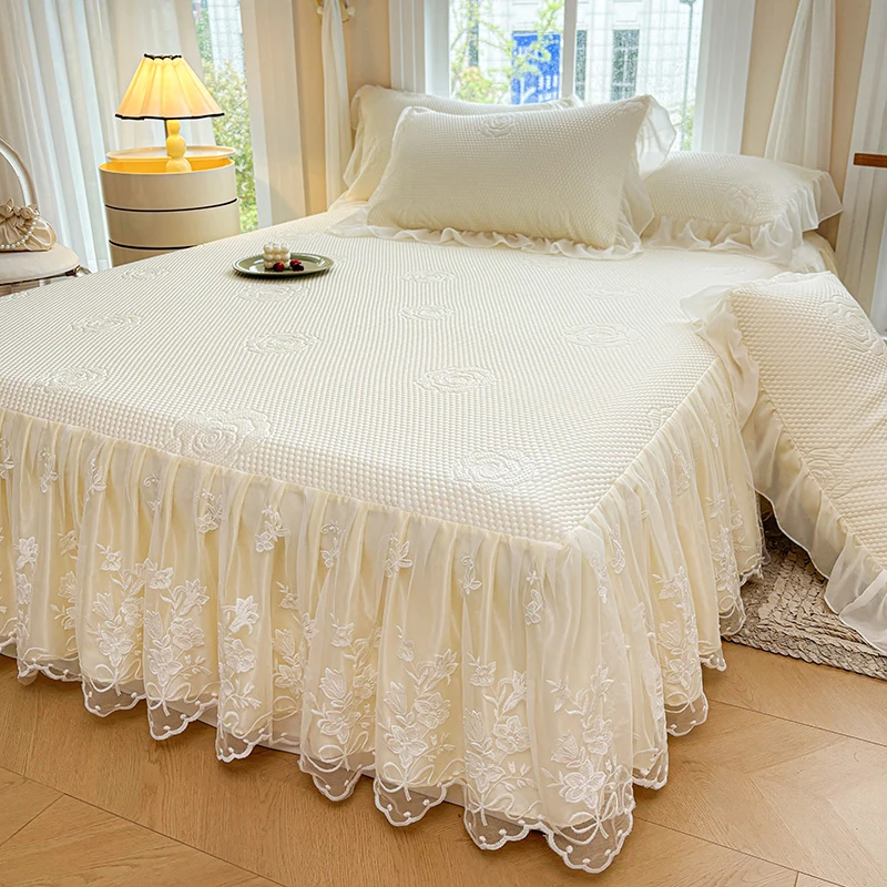 高端凉感100%冰丝凉席透气款三件套亲肤可机洗柔软凉席冰丝席床罩