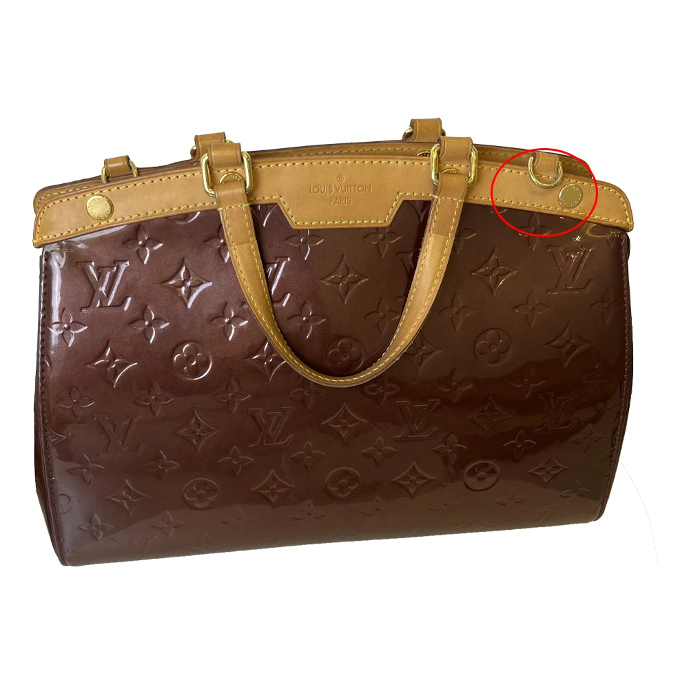 95新 LouisVuitton/路易威登 车厘子色漆皮拼皮医生手提单肩包 LV