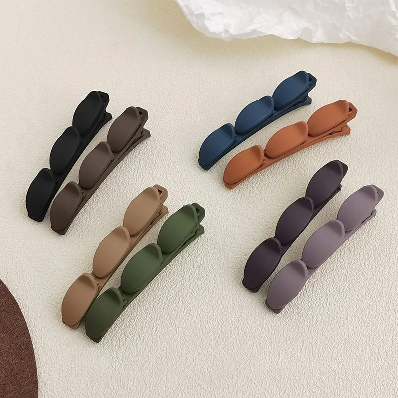 网红简约懒人编发侧边夹纹理感碎发编发夹夹子刘海夹鸭嘴夹头饰