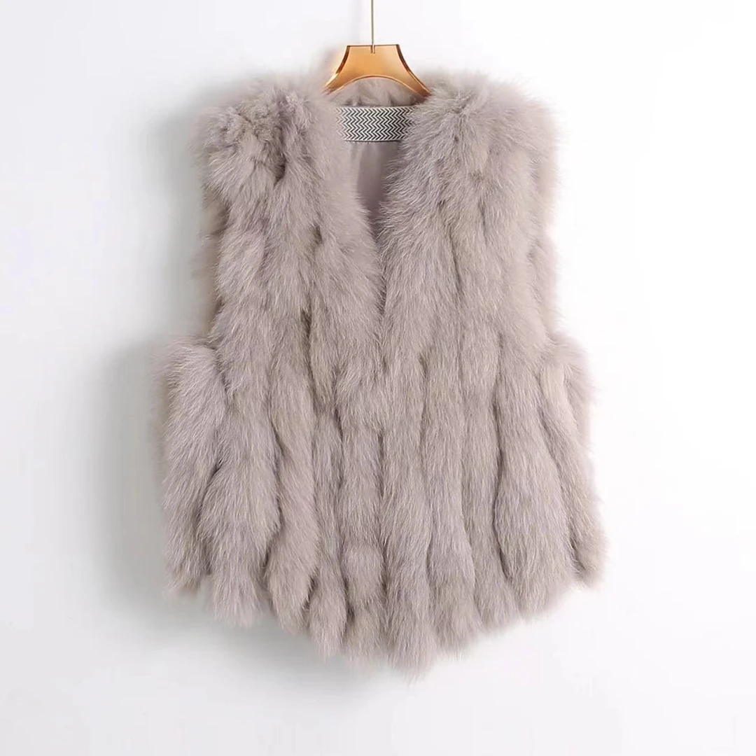 【狐狸毛马甲】【巴黎都市】2025新款狐狸毛马甲秋冬百搭洋气网红韩版