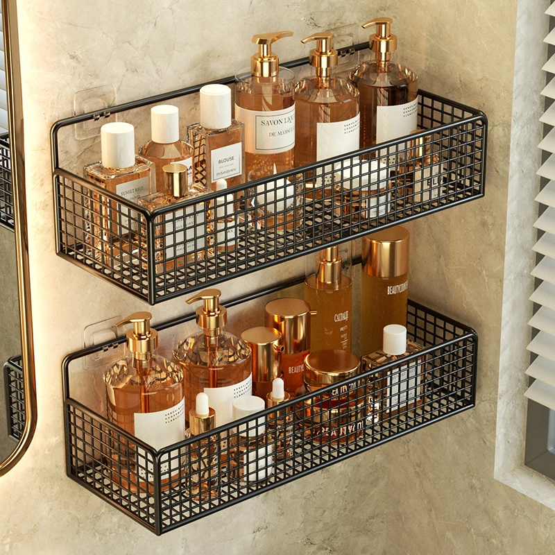 一馨卫生间浴室置物架免打孔壁挂式厕所洗手间洗漱台墙上收纳架子