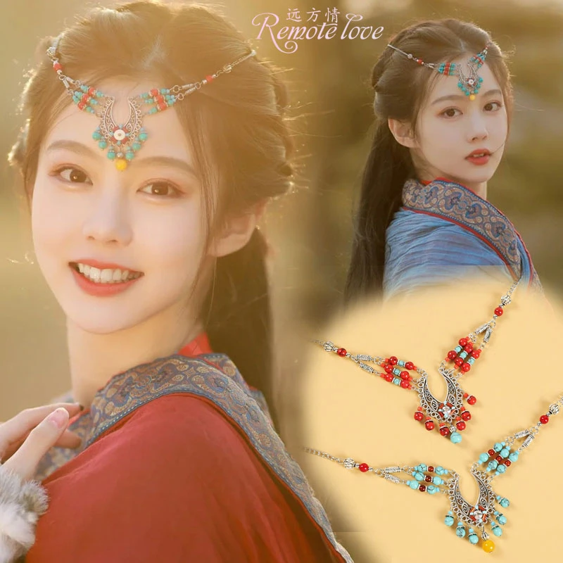 remote love/远方情 合金亚克力发饰 民族风额饰发饰耳环女T1559