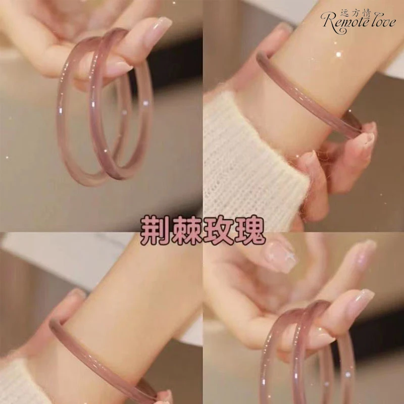 remote love/远方情 非金属手镯 仿玉琉璃手镯冰透古风叮当镯S107