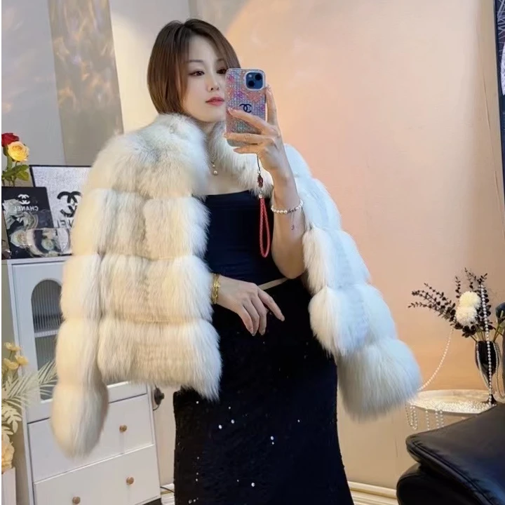 小琪琪家 (E6001-E6200)气质女装外套网红时尚百搭款真皮狐狸毛