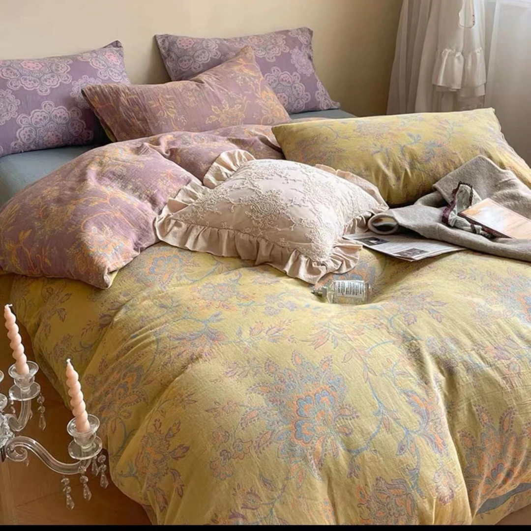 【花开富贵】200*230全棉双层纱机洗透气四季通用亲肤有氧大豆被