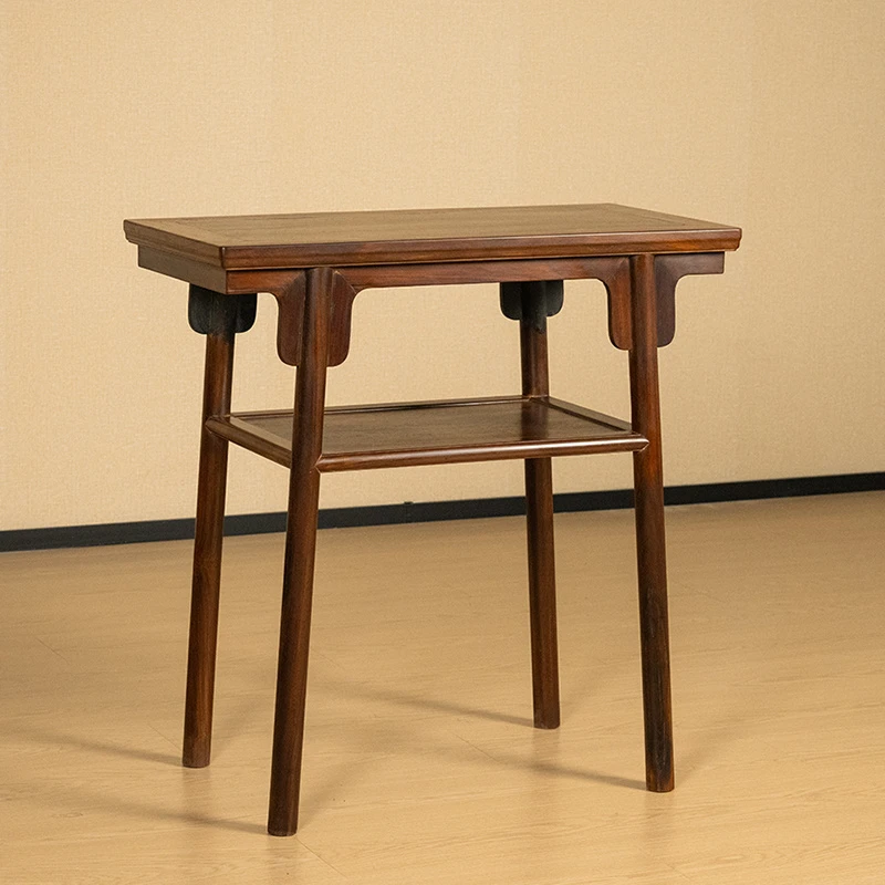 清 红木夹头榫刀牙板带屉平头案古董收藏