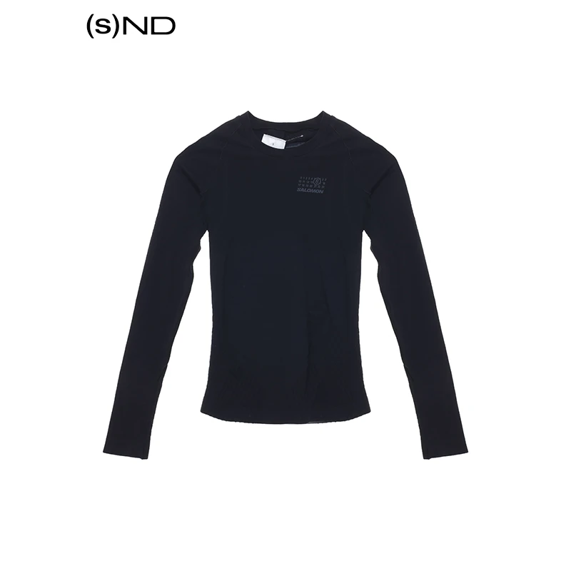 【MM6 设计师品牌】SND PF24 SALOMON联名圆领长袖T恤 男款休闲运动