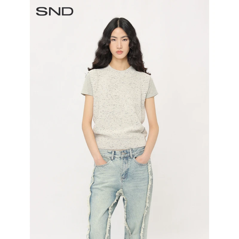 【RETNELLAG 】SND   浅灰/米白/浅蓝马甲背心 通勤春夏百搭时尚女