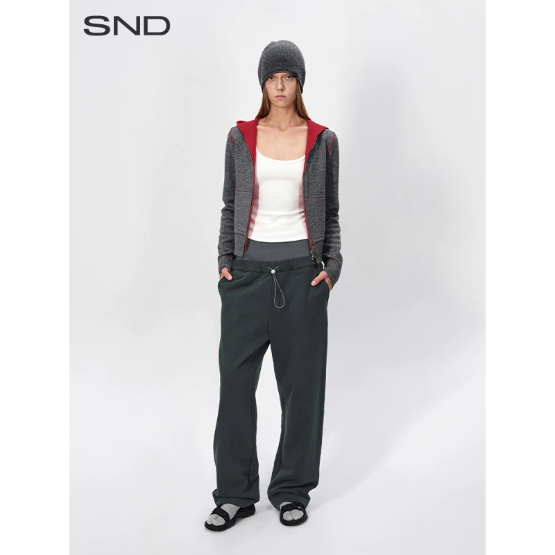 【SNDRARELY ALIKE 设计师品牌】SNDAW24双腰头宽松廓型落档卫裤