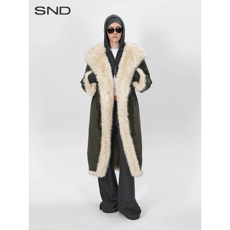 【SNDRARELY ALIKE 设计师品牌】SND AW24正反两穿长款连帽大衣女款