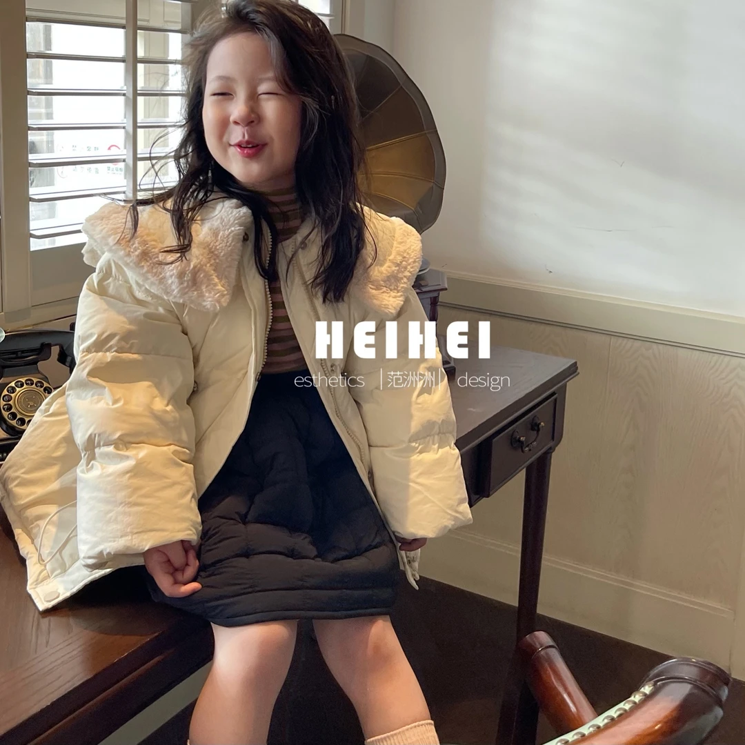 【小跟班 高品质】秋冬韩版小女孩加绒加厚方格绗线百搭棉裙 0081Q