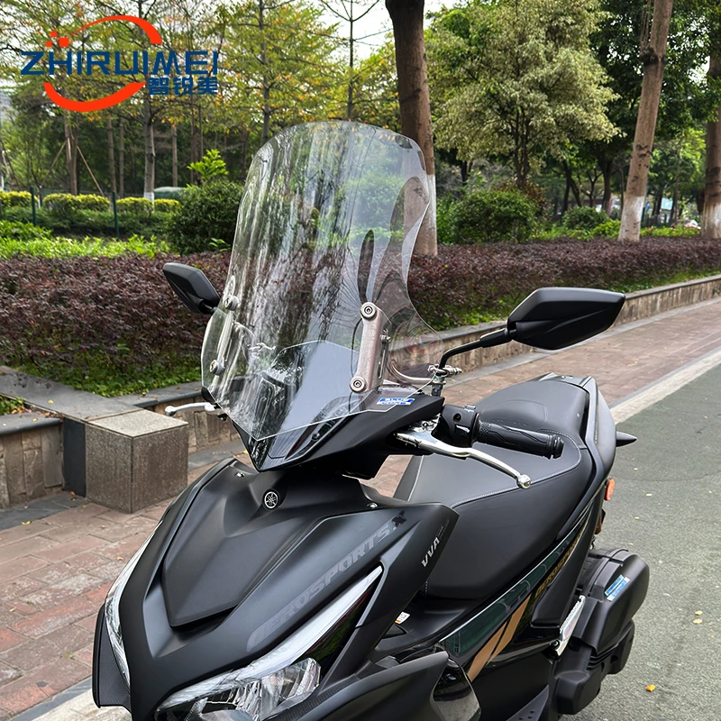 智锐美 适用于雅马哈nvx155风挡挡风玻璃前挡风板踏板车改装配件