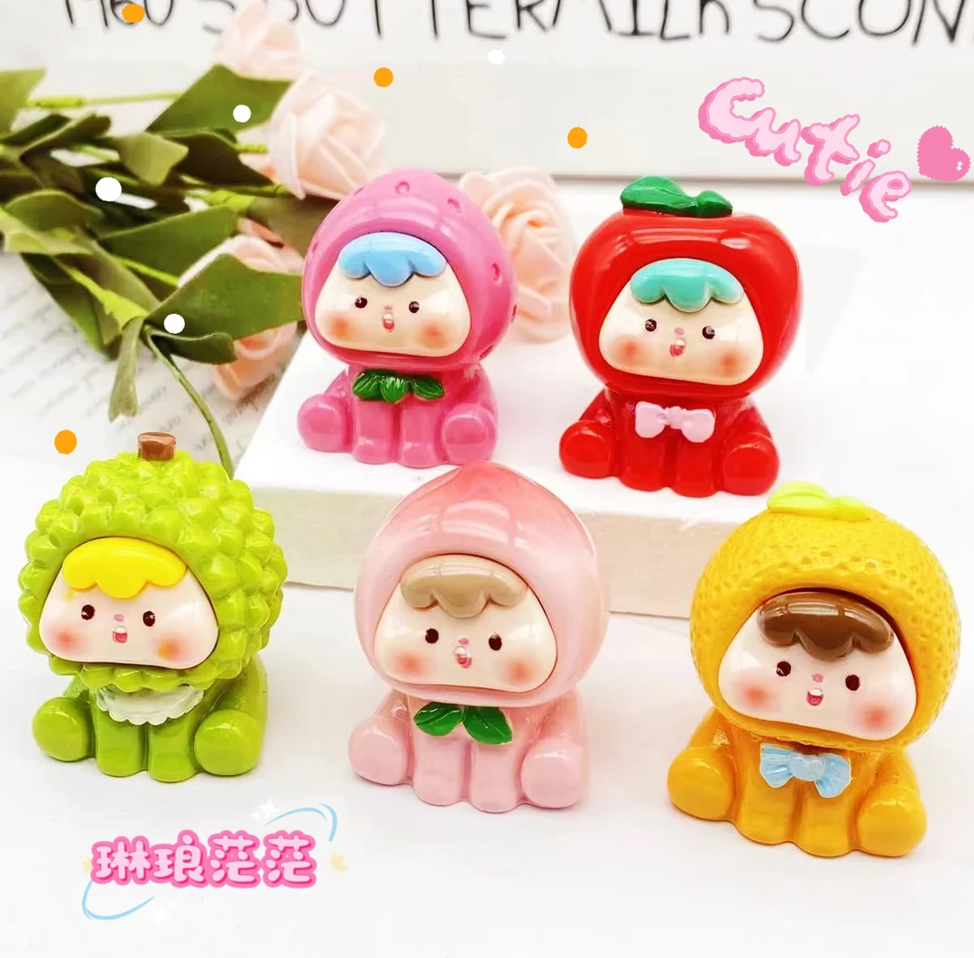 【九宫格】磨砂水果崽崽 diy饰品配件车载居家摆件卡通公仔