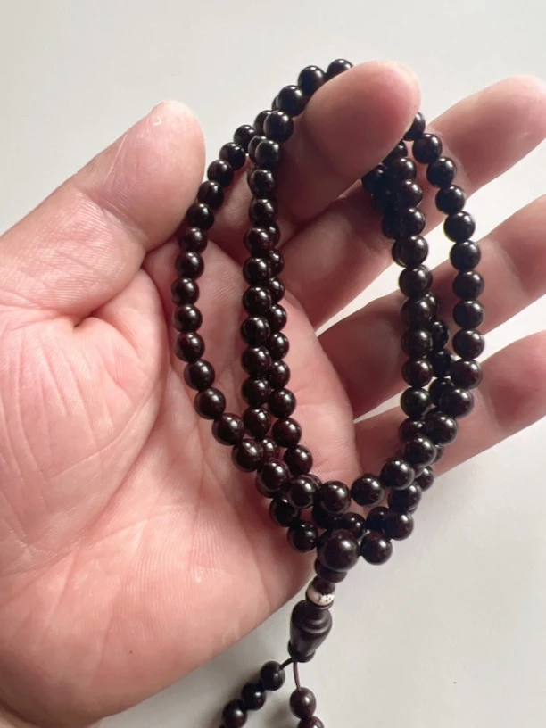 非金属木质手链 小叶紫檀多圈轻奢念珠男女中国风情侣手链