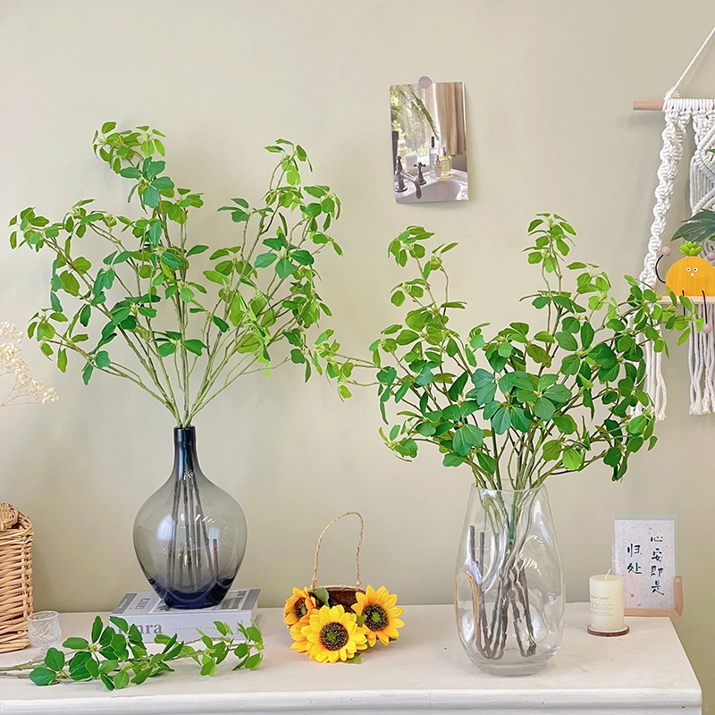 仿真绿植假花仿真花客厅电视柜装饰花摆设假植物长枝插花摆件