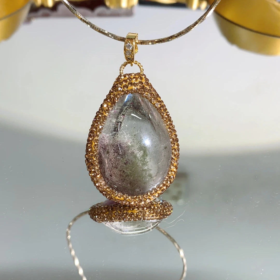 铜合金合成锆石吊坠 TTSD 水滴意境感yl时尚吊坠 7247