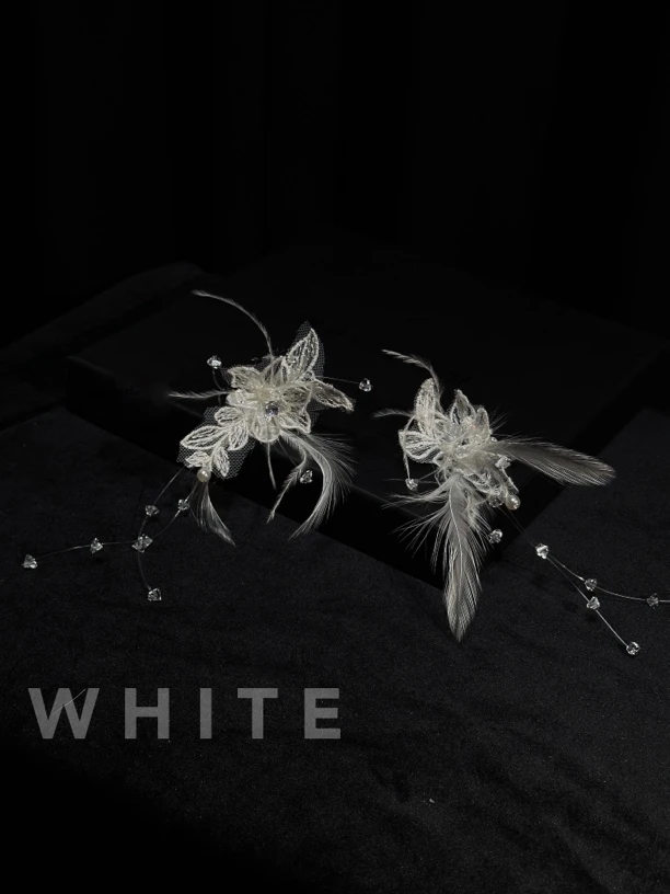 非金属羽毛耳饰 新款多用耳夹小众