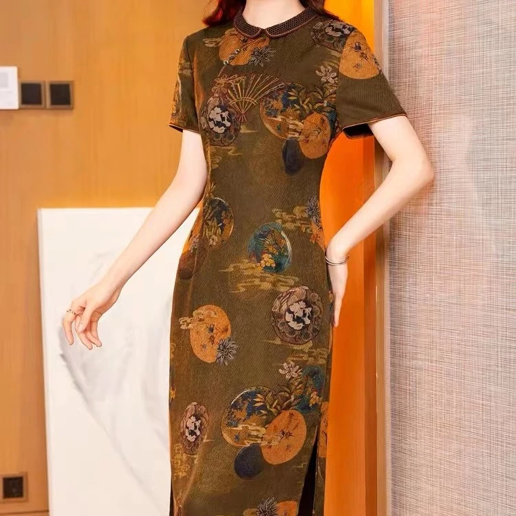 SENBIYAO/森比垚 2012#重磅真丝2023新款香云纱连衣裙香云纱女装