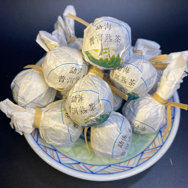 勐海普洱熟茶龙珠8克/颗×10颗