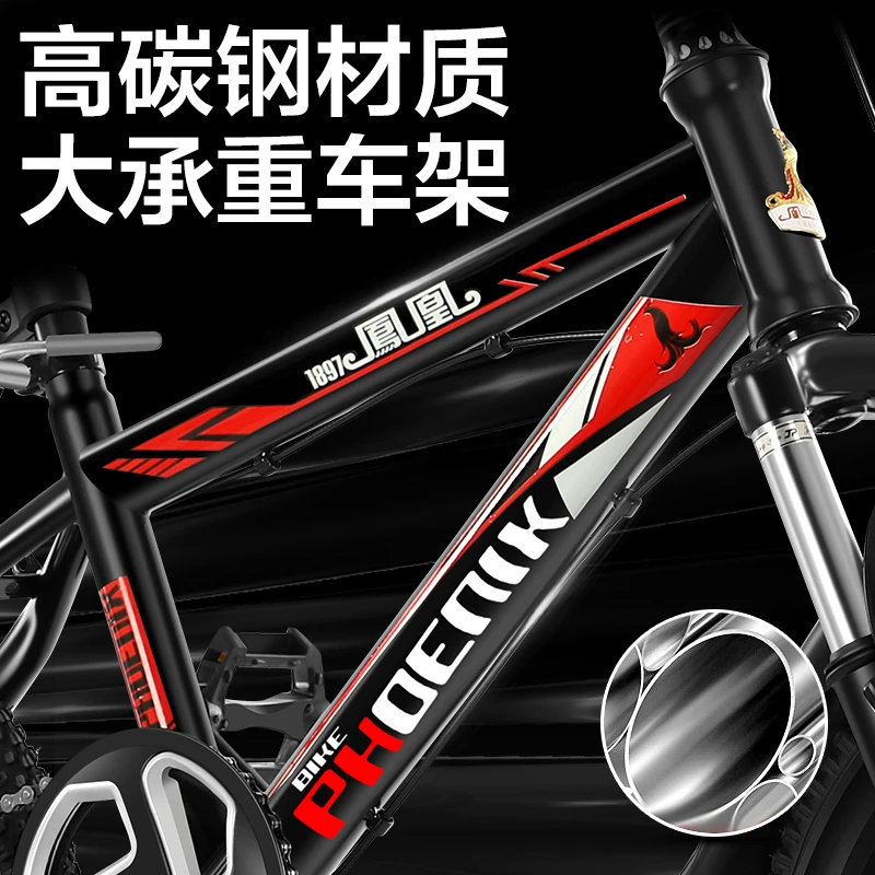 Phoenix/凤凰儿童自行车6-8-10-15岁男孩中大童学生变速碟刹山地