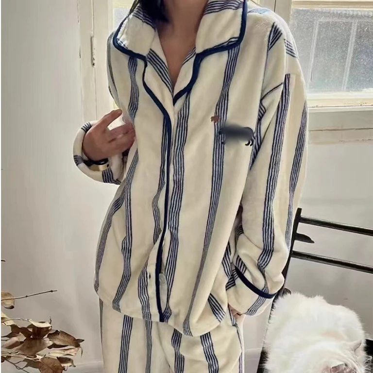 冬季新款【法兰绒黑豹】井柏然明星同款家居服套装男女同款软绵绵