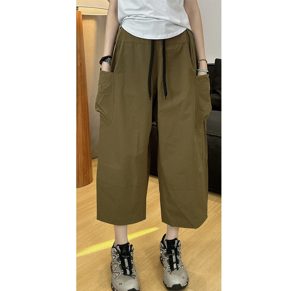 【清货】凉感夏天运动速干阔腿9分裤