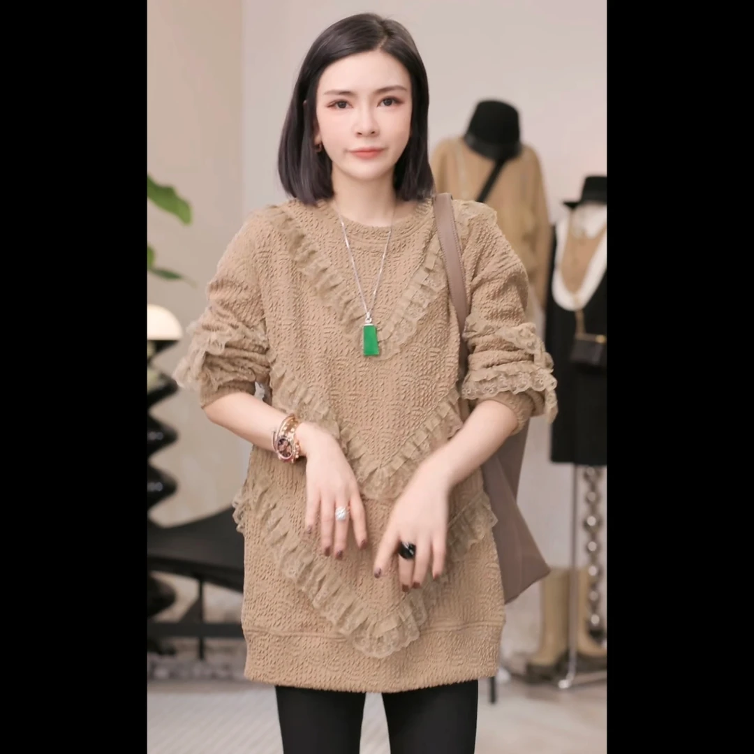 【燕子设计师品牌】江南数花开 百搭显瘦卫衣 13287 D