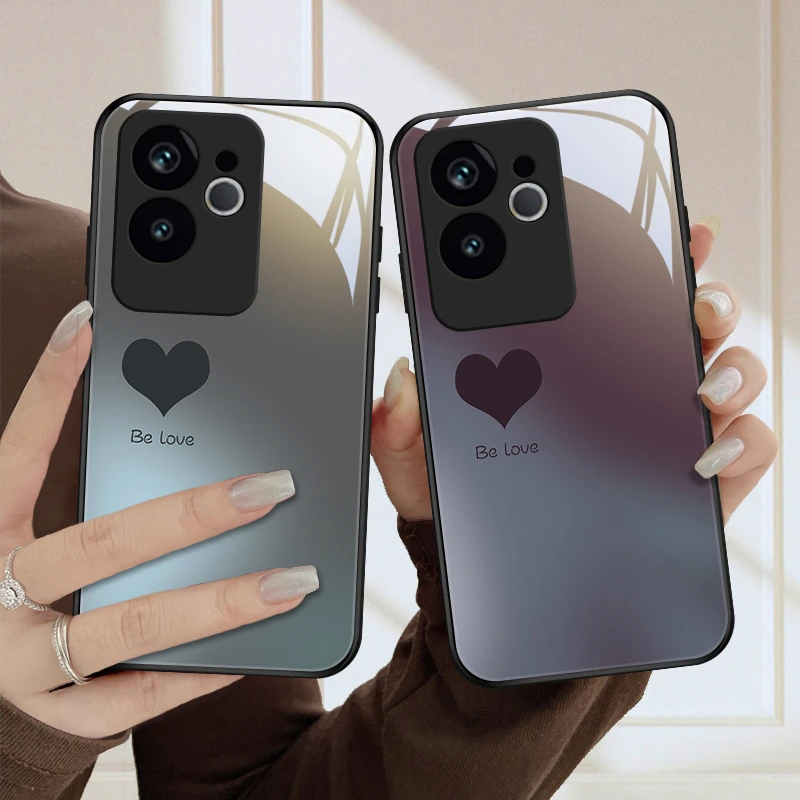 质感爱心适用Realme真我GT6手机壳OPPO真我GT6硅胶玻璃新款超火男