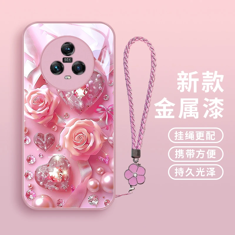 爱意玫瑰适用华为荣耀magic5pro手机壳magic5潮牌magic4/4pro女款