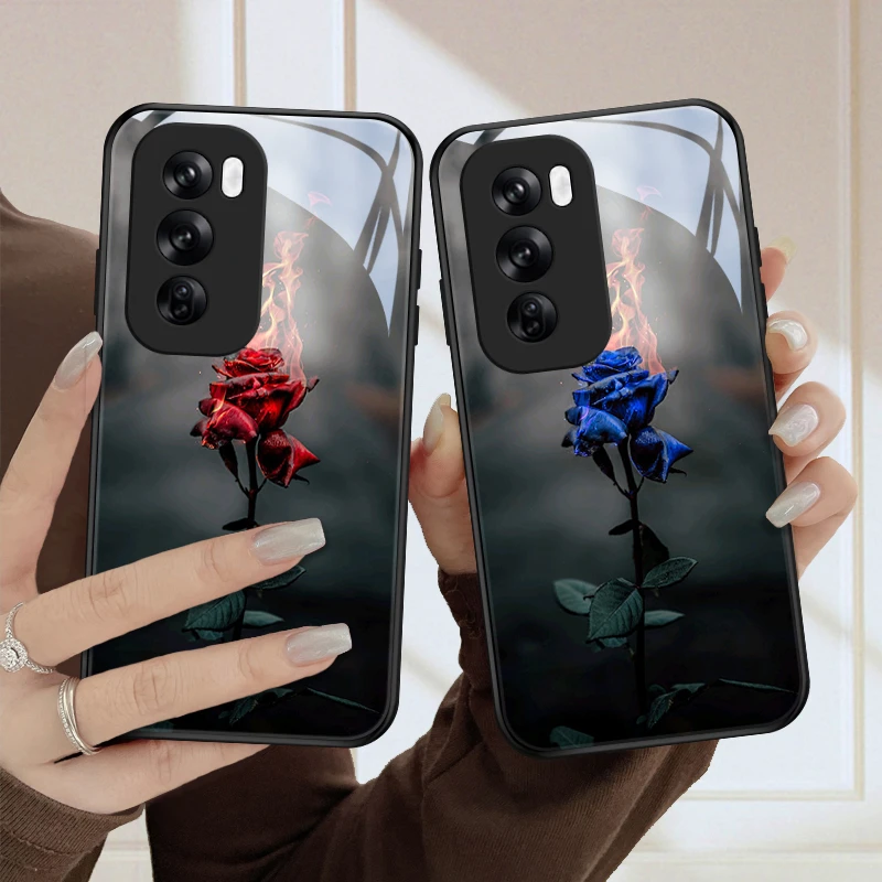 钟情花适用opporeno12手机壳Reno12pro创意超薄女款全包防摔散热