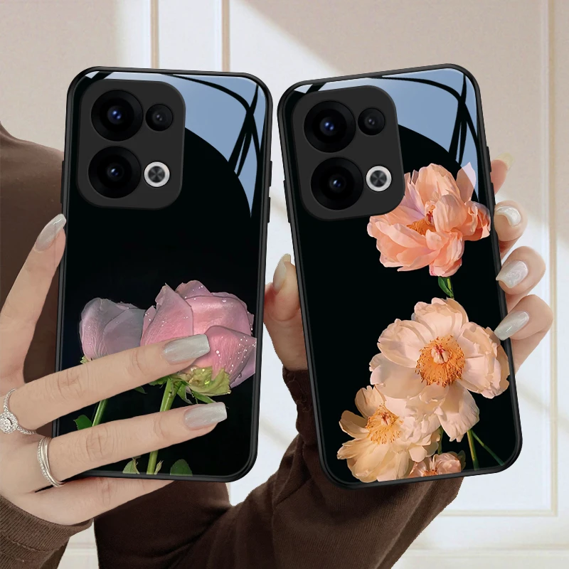 幽香花适用opporeno13pro手机壳Reno13玻璃i新款优美女款质感时尚