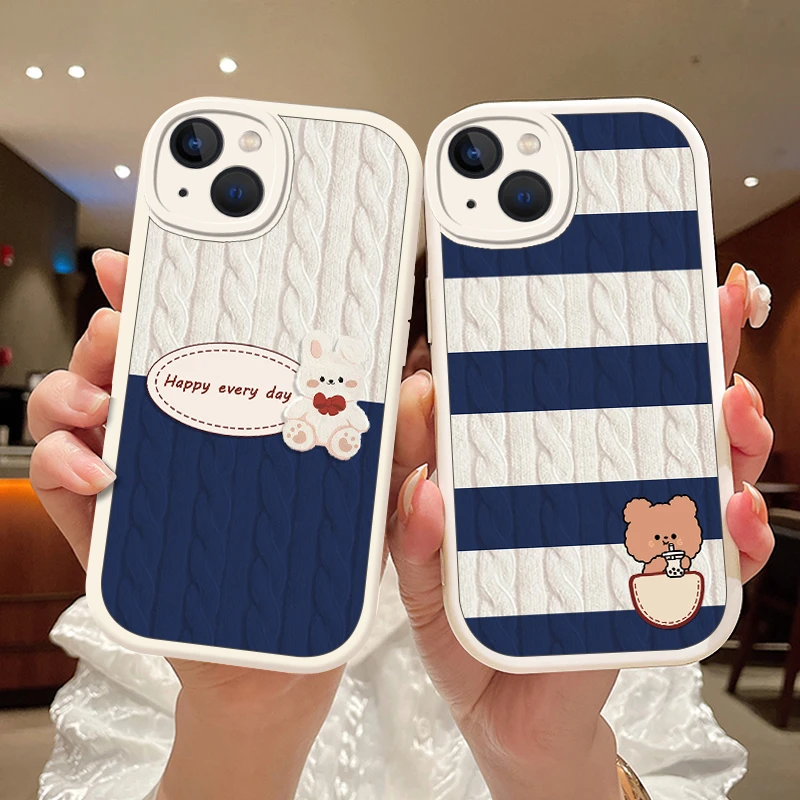 小萌宠适用苹果15手机壳iPhone15pro小羊皮防摔软壳高级卡通15pl