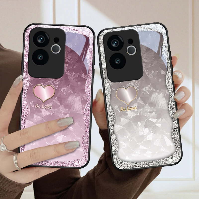 华丽爱心适用Realme真我GT6手机壳OPPO真我GT6高级女款气质保护套