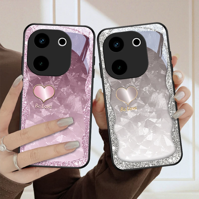 华丽爱心适用VIVOY200手机壳vivoy200gt高级女款气质保护套防摔硅