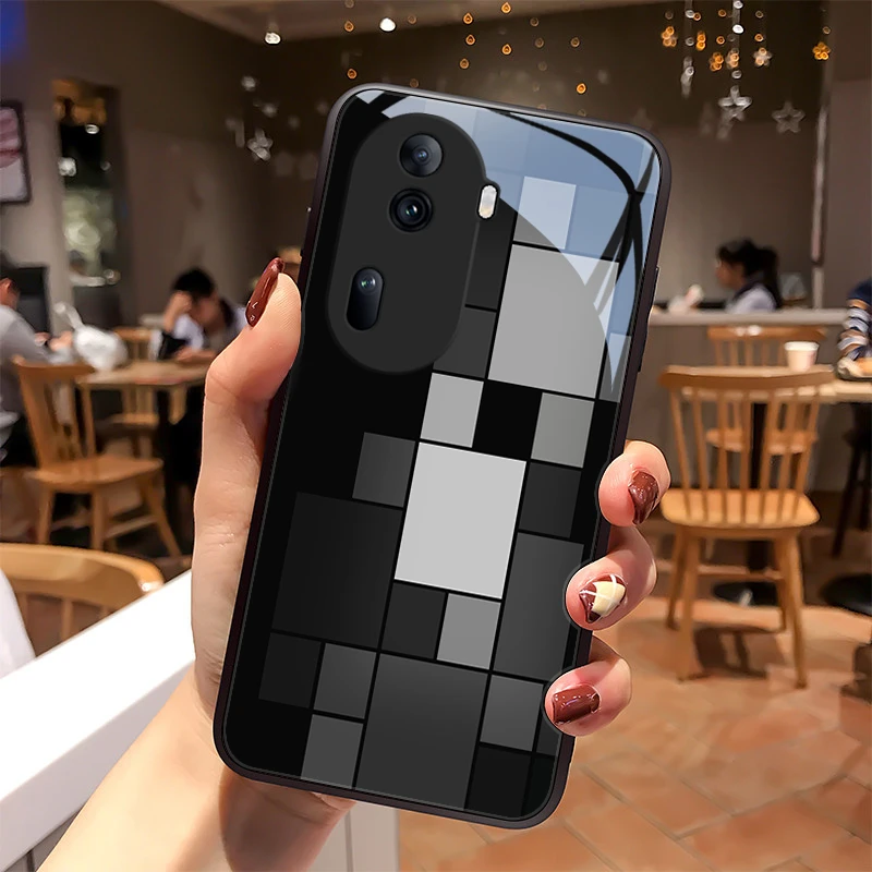 高级灰适用opporeno11pro手机壳Reno11玻璃散热质感男生女款高级