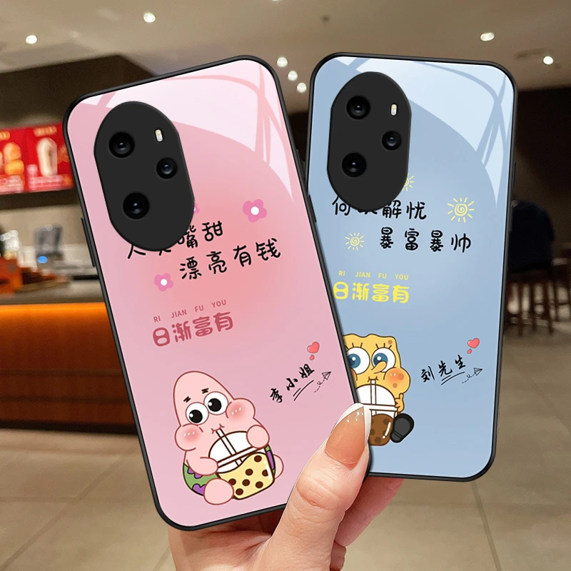 动漫姓氏适用华为荣耀100手机壳荣耀100pro玻璃女款情侣保护套可